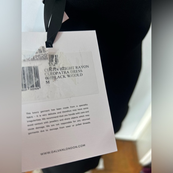 Galvan London CLEOPATRA DRESS - BLACK (M) - Picture 10 of 14